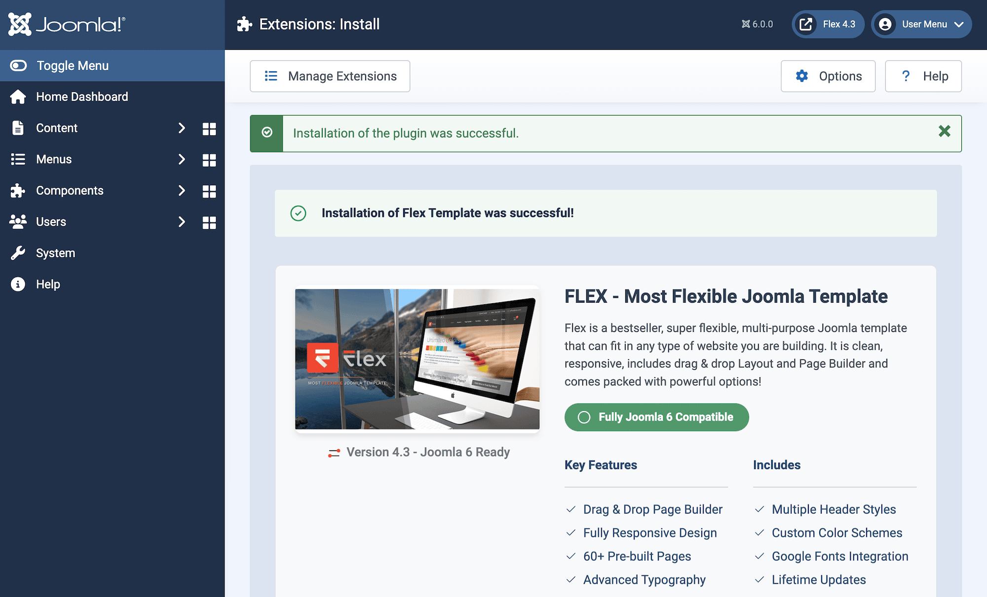 Installation Successful